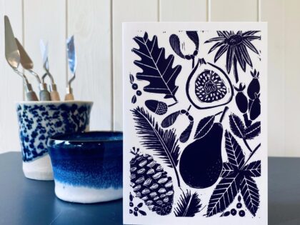 Autumn printed greetings card seasons series