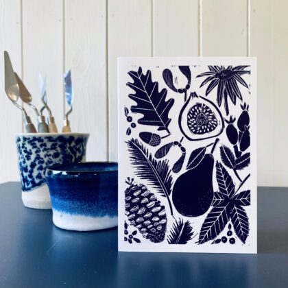 Autumn printed greetings card seasons series