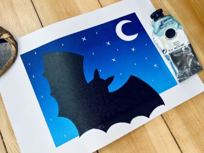 Bat at moonlight