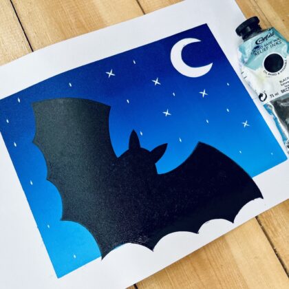 Bat at moonlight Bat at moonlight