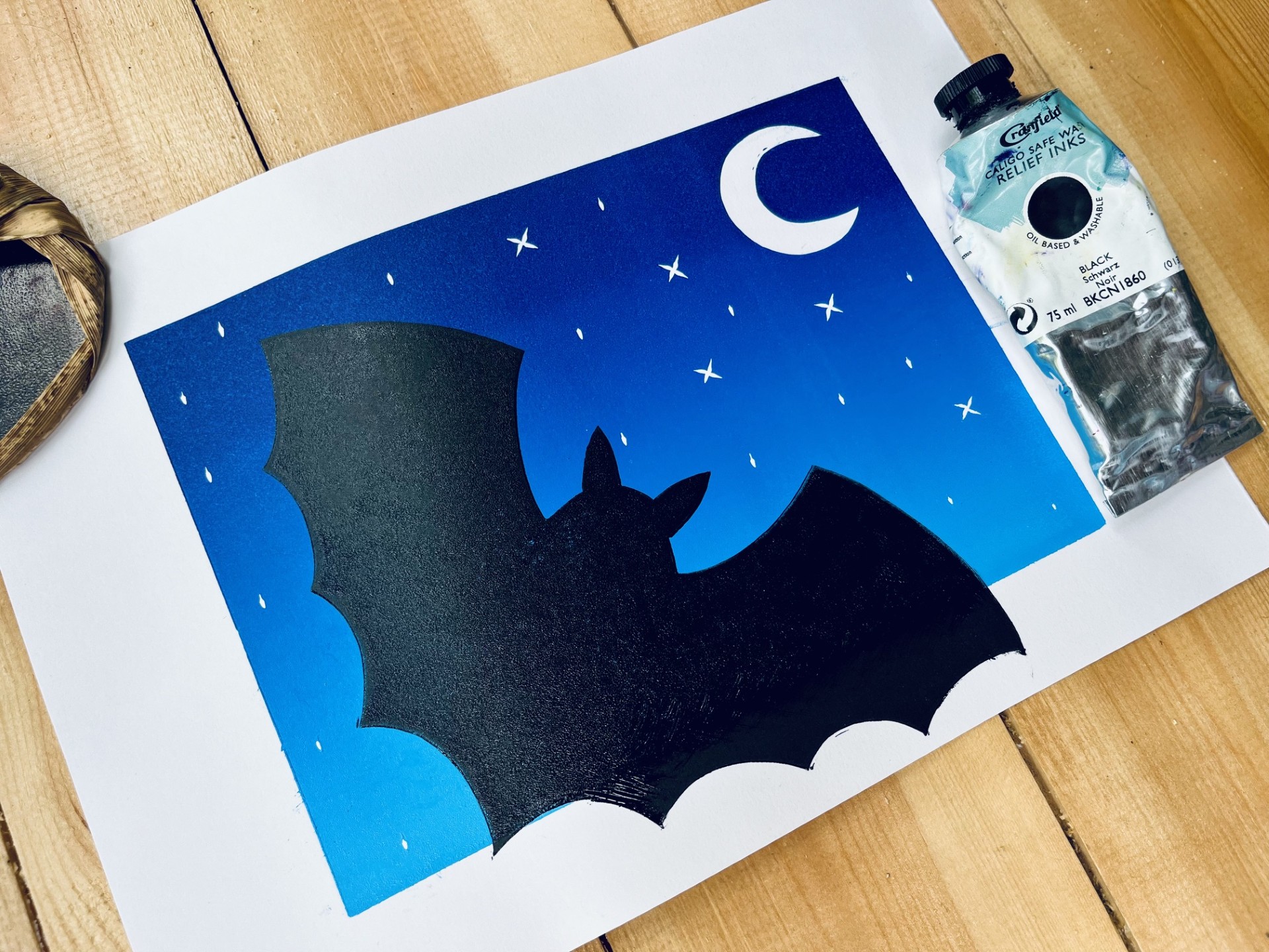 Bat at moonlight Bat at moonlight