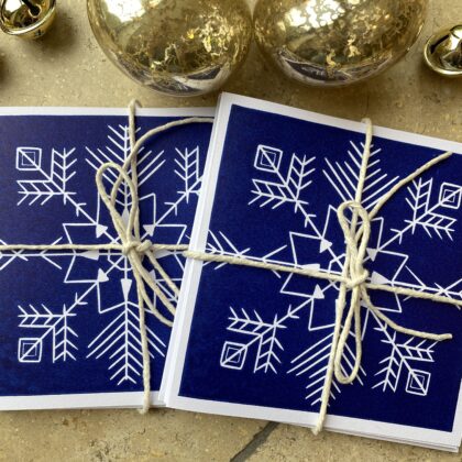 Blue snowflake christmas card Blue snowflake christmas card