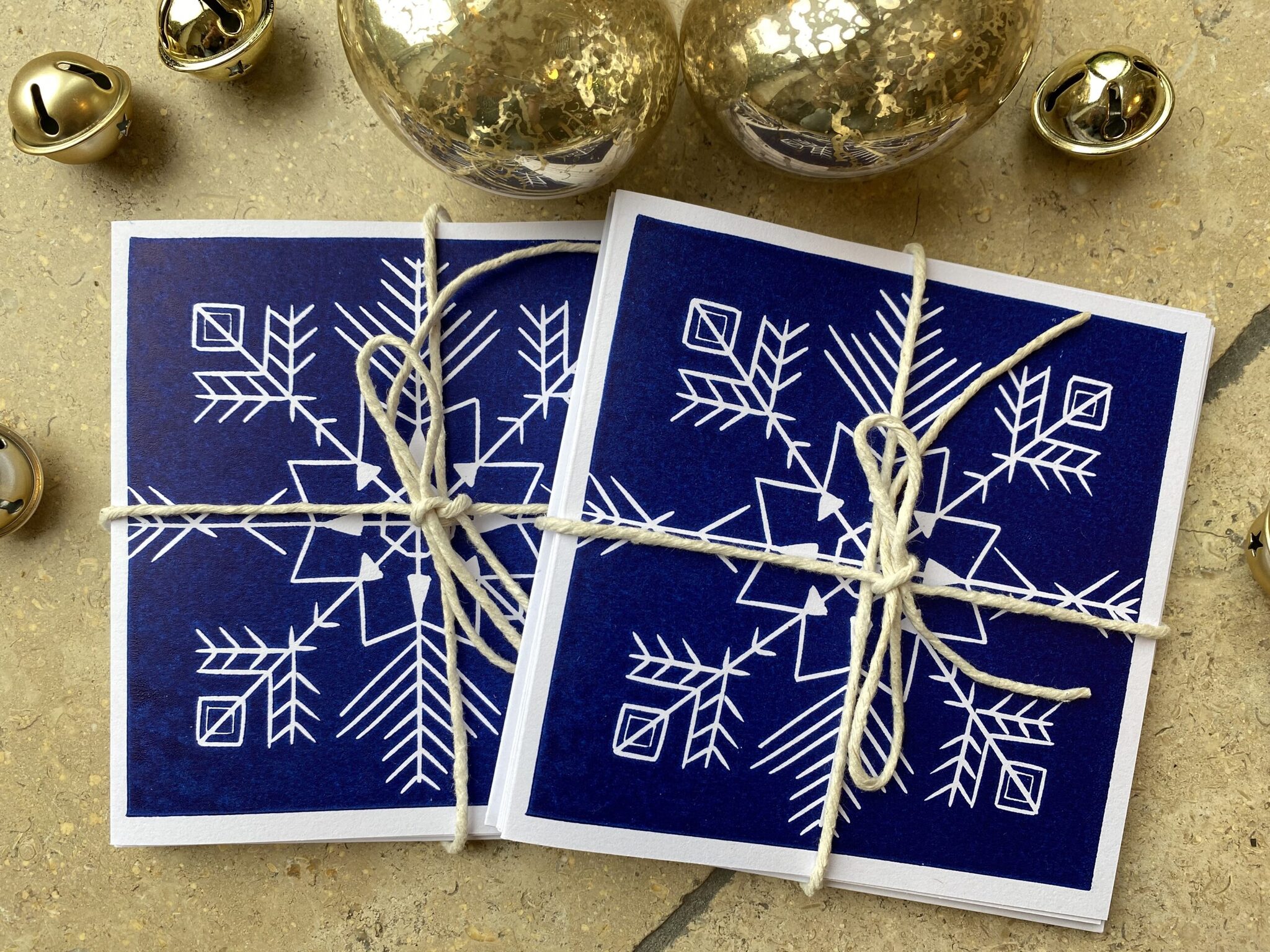 Blue snowflake christmas card Blue snowflake christmas card