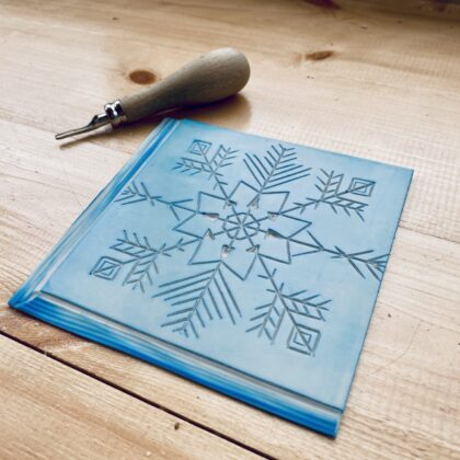 Carved snowflake christmas card Carved snowflake christmas card