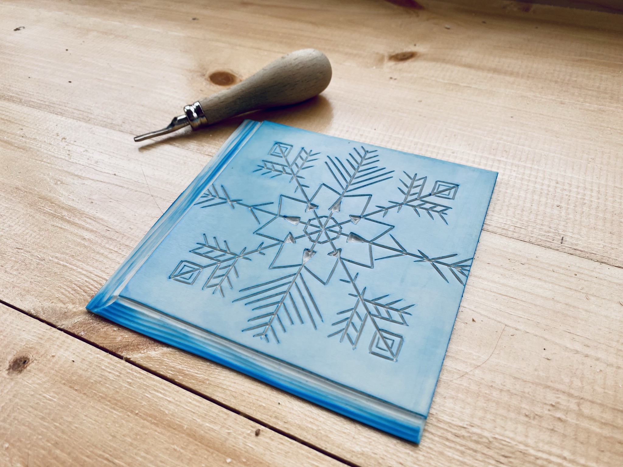 Carved snowflake christmas card Carved snowflake christmas card