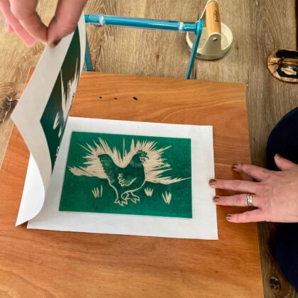 Family workshop chicken transfer