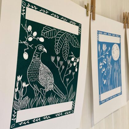 Linocut prints ready to personalise