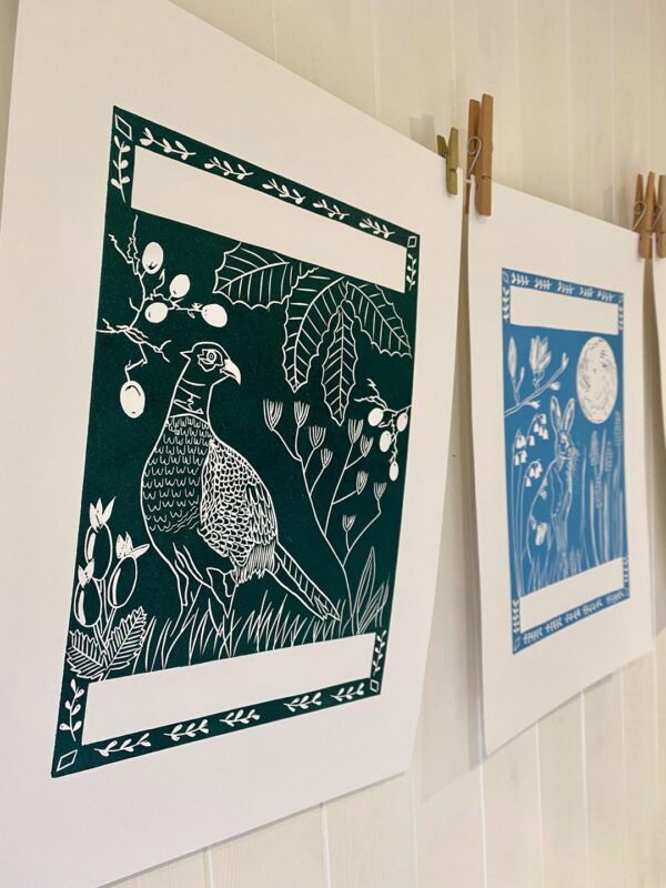 Linocut prints ready to personalise