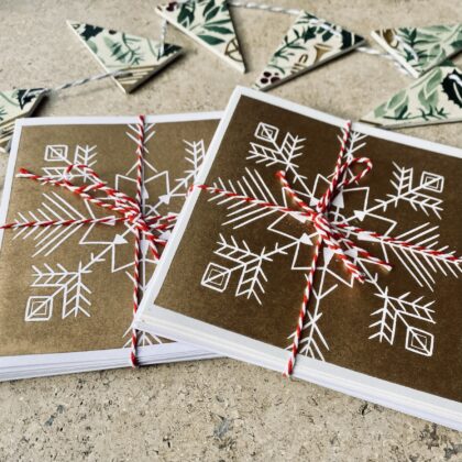 Metallic gold snowflake christmas card Metallic gold snowflake christmas card
