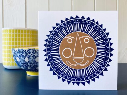 Mr lion greetings card