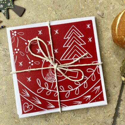 Red robin christmas card Red robin christmas card