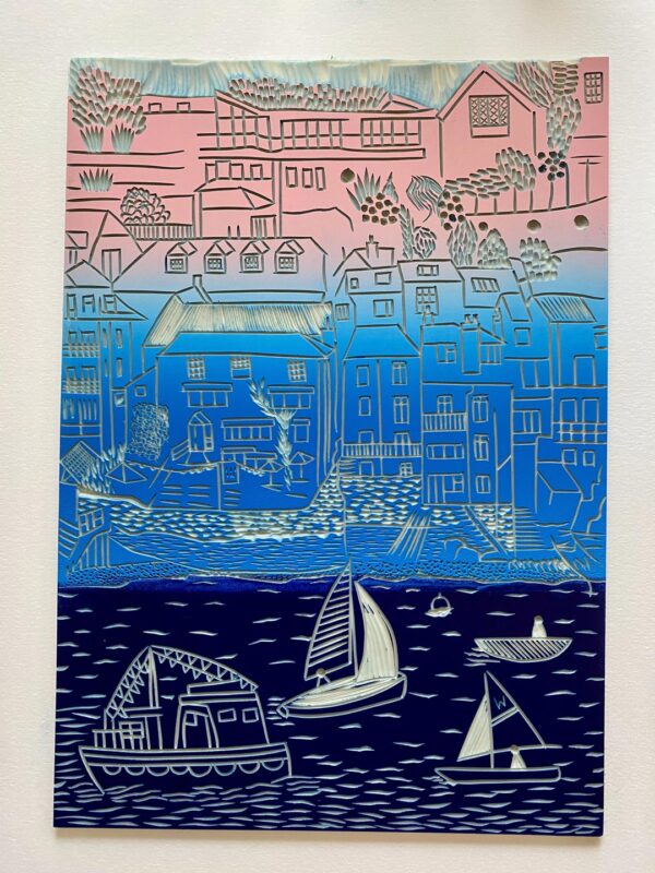 Salcombe gradient inked block