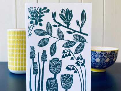 Spring printed greetings card