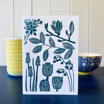 Spring printed greetings card