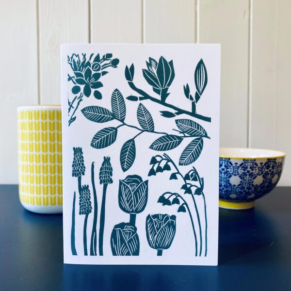 Spring printed greetings card