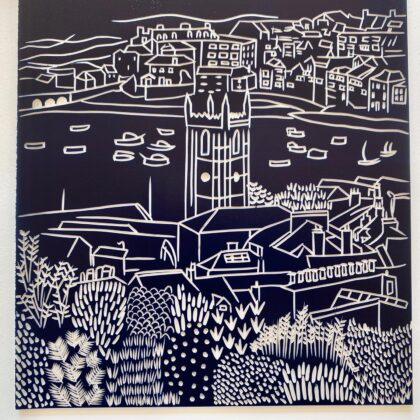 St ives block detail navy