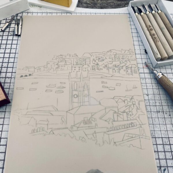 St ives image transferred to block